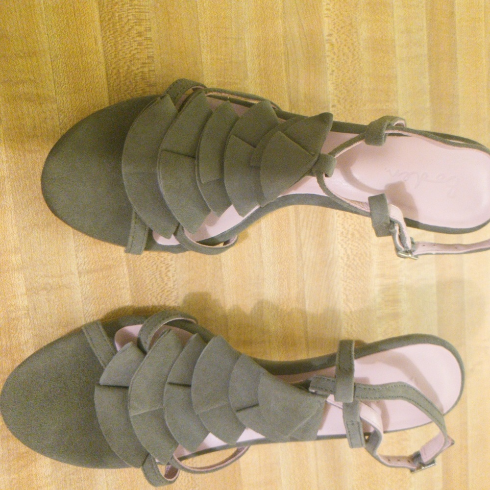 Boden, New, 9/39, Grey, Sandals w/ Heels, New - Picture 2 of 5